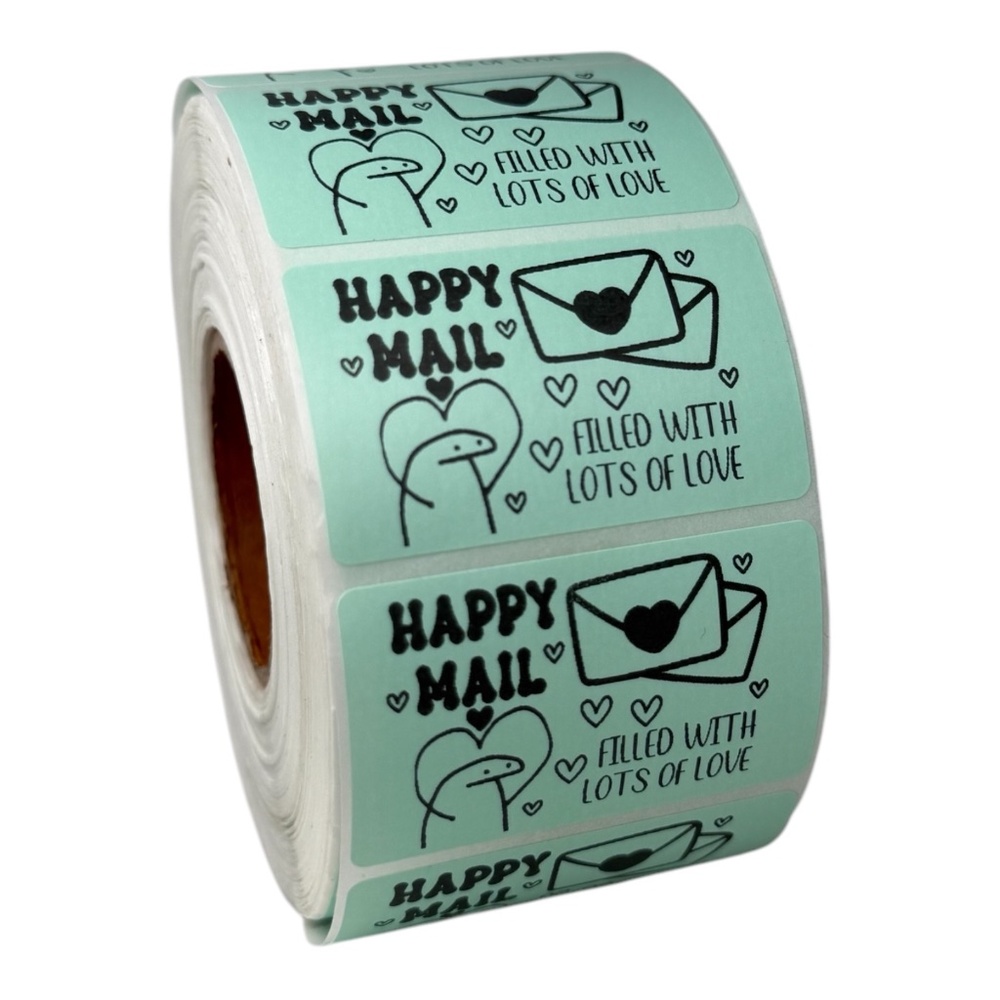 Happy Mail Stickers thank you stickers shipping supplies 8 COLORS TO CHOOSE FROM - Picture 2 of 8